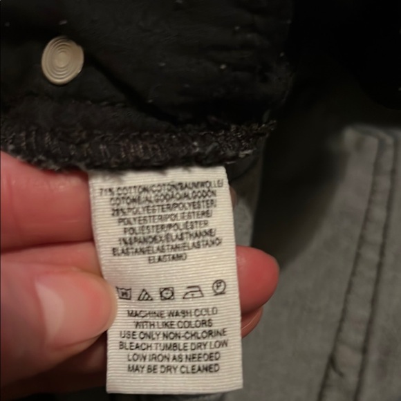 Free People Black Distressed Straight Leg Jeans - Picture 7 of 7